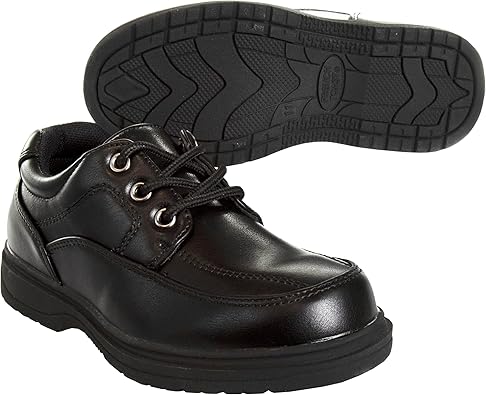 French Toast Boys Shoes - Kids Oxford School Uniform Loafer Church Dress Shoes Slip-On Faux-Leather (Little Kid-Big Kid) (Black)