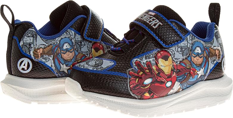 Zapatillas sin cordones con personajes de Marvel Comics: zapatos casuales de Los Vengadores (niños pequeños)