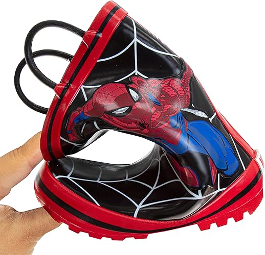 Botas de lluvia impermeables con tirador fácil de tirar para niños de Spiderman (para bebés y niños pequeños)