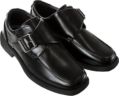 Josmo Boys Dress Shoes - Classic Laceup Oxford Casual Dress Formal Shoes - Black (Toddler/Little Kid 7-13/Big Kid 1-6)