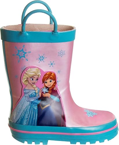 Botas de lluvia impermeables con asa fácil de tirar de Frozen (para niños pequeños)