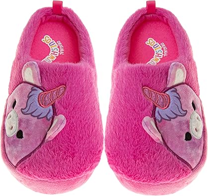 Sandalias tipo pantuflas Squishmallows con punta cerrada, ligeras y cálidas, suaves y cálidas, para niños y adultos (niños pequeños, niños grandes y adultos)