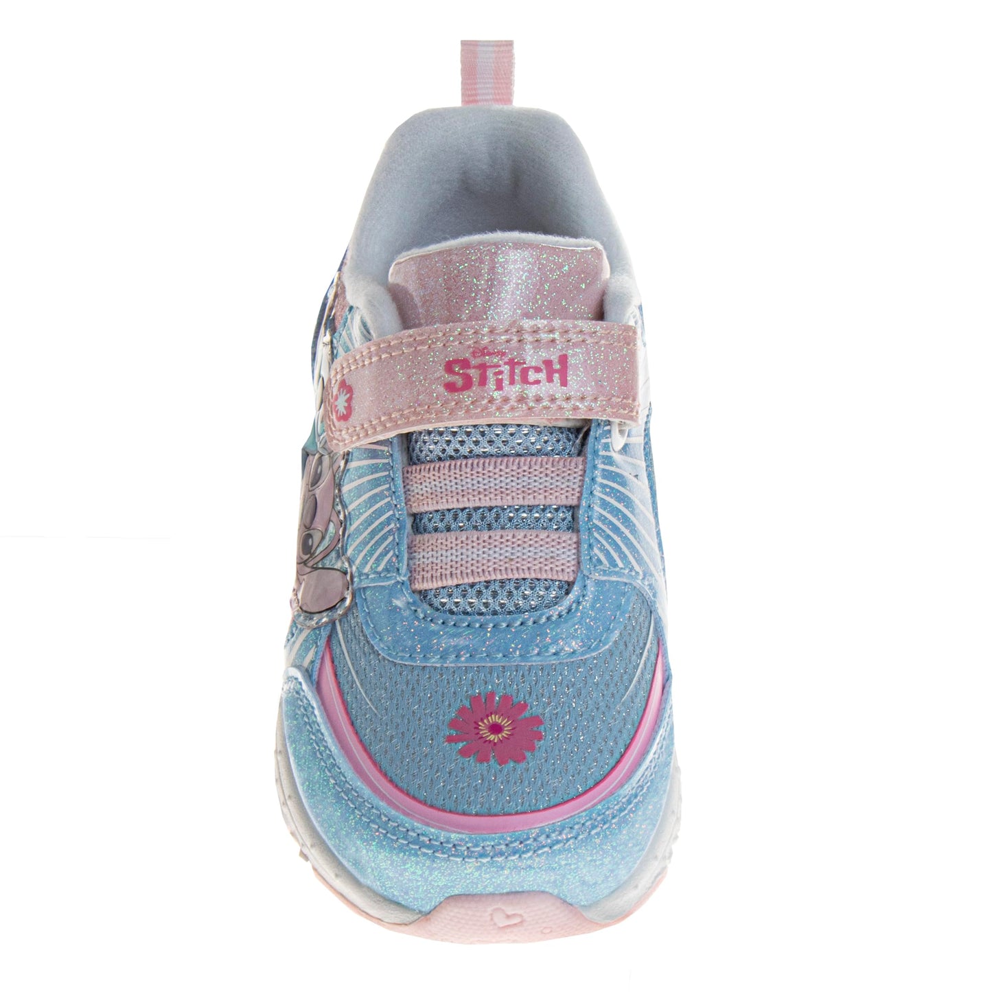 Zapatillas de tenis para niños con luces LED de Lilo &amp; Stitch de Disney, sin cordones, ligeras y transpirables, color rosa, azul y multicolor (talla para bebés y niños pequeños)