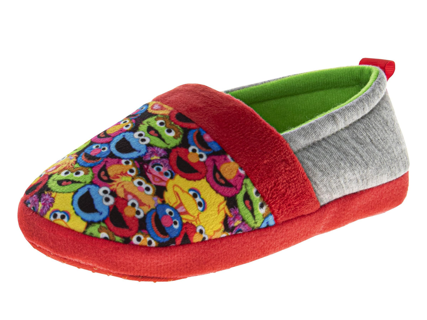 Pantuflas de Barrio Sésamo Groover BigBird CookieMonster Telly Zoe Oscar Elmo - Zapatillas de estar por casa cálidas y afelpadas para niñas y niños (tallas: bebés y niños pequeños)