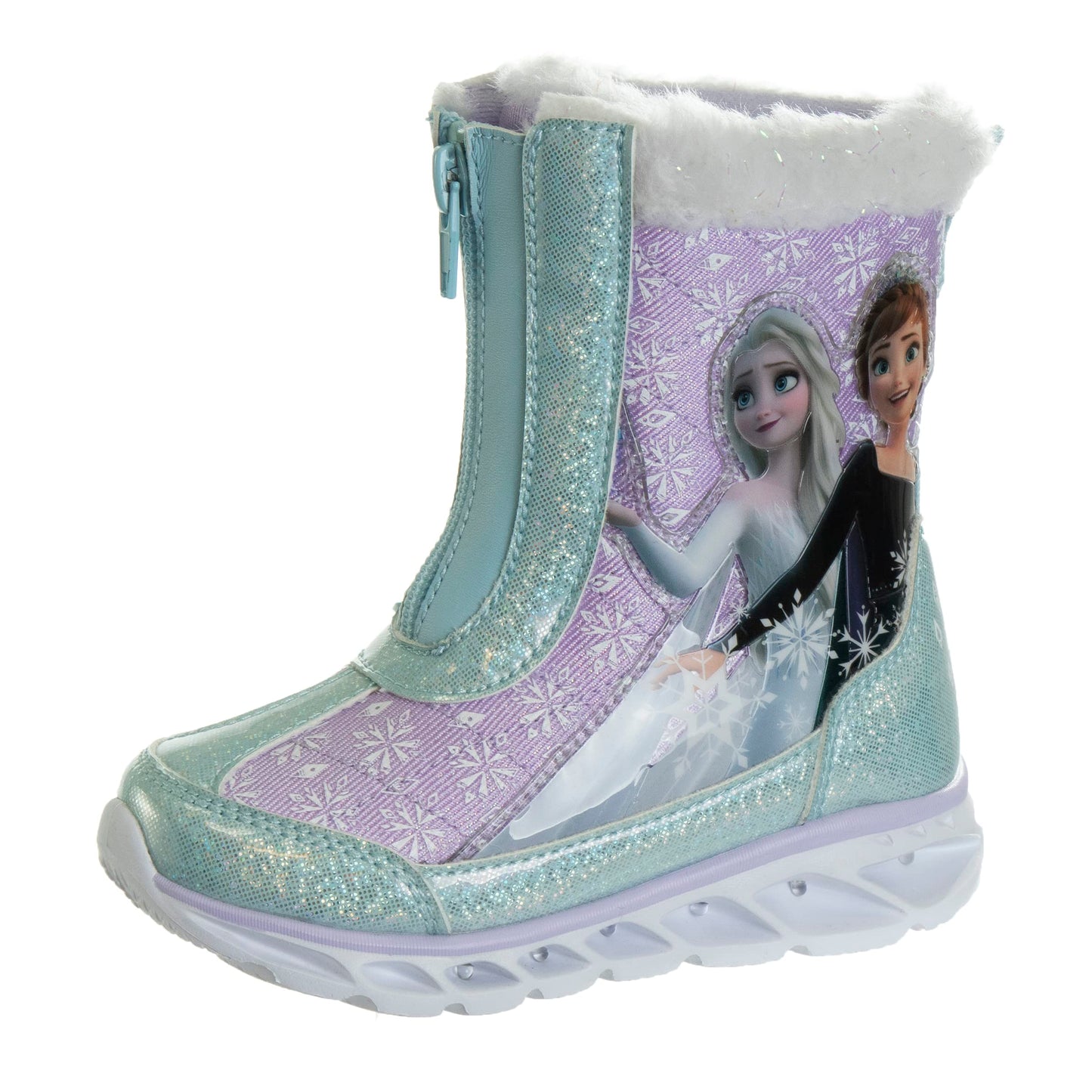 Disney Girls’ Frozen Boots – Elsa and Anna Fur Trim Snow Boots (Toddler/Little Kid)