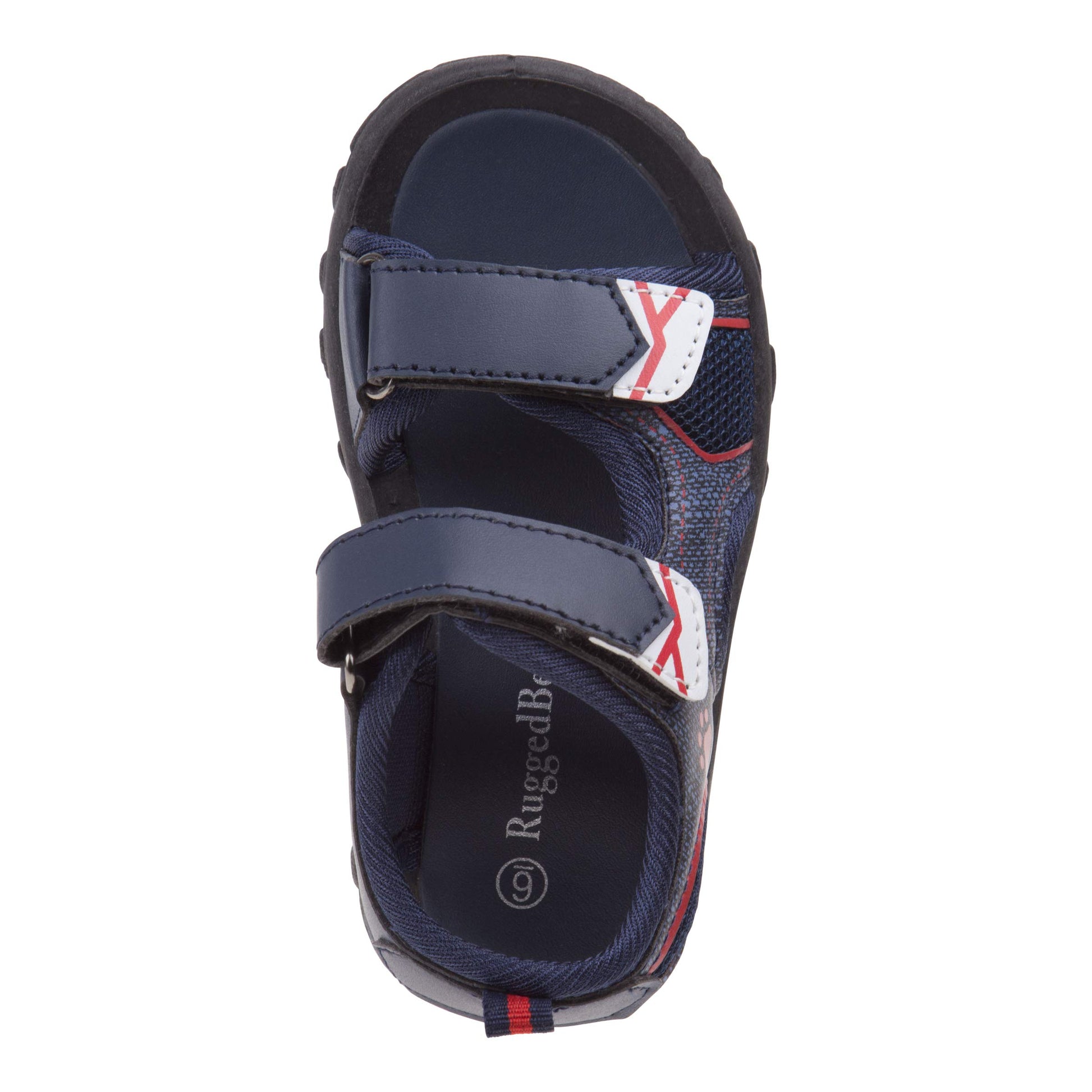 Sandalias deportivas para exteriores con punta abierta para niños y niñas de Rugged Bear, sandalias para playa, piscina, con correa ajustable, para verano, color negro y gris nube (talla mediana, para niños pequeños)