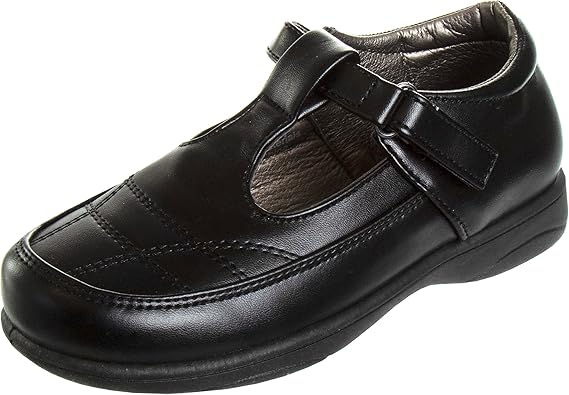 Zapatos Mary Jane para niñas de French Toast, planos, para uniforme escolar, con tirantes, para vestir formales, sin cordones, color negro (talla 5 para niños pequeños)