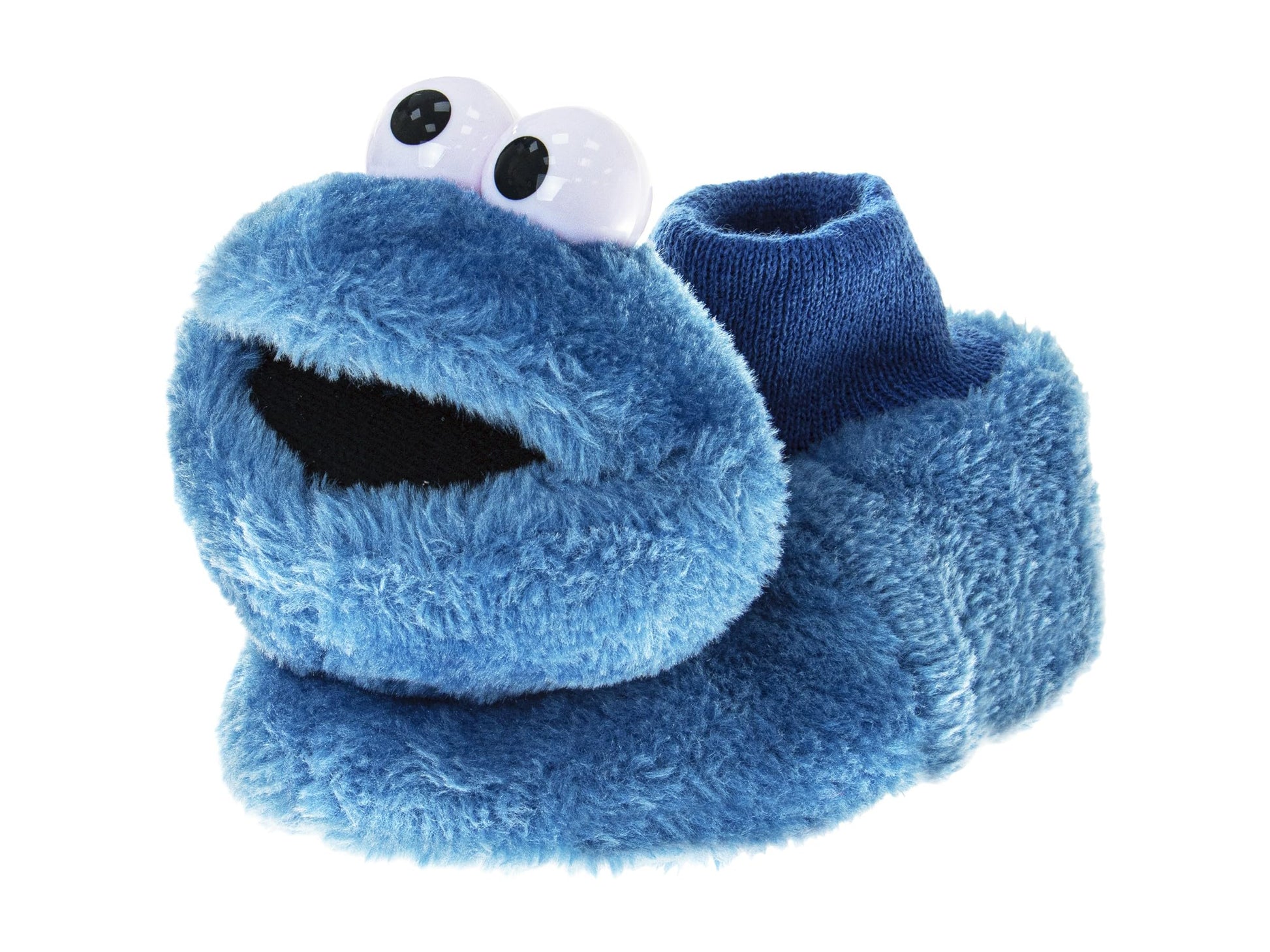 Pantuflas de Barrio Sésamo Groover BigBird CookieMonster Telly Zoe Oscar Elmo - Zapatillas de estar por casa cálidas y afelpadas para niñas y niños (tallas: bebés y niños pequeños)