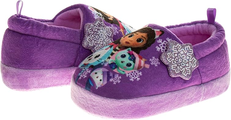 Gabby's Dollhouse slippers for Kids Girls - Gabbys indoor cute house shoes Lightweight Warm Comfort plush fuzzy Kitty Cat slipper (sizes toddler/little kid)