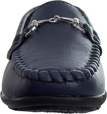 Josmo Boys Moccasin Driving Loafers - Casual Dress Penny Slip On Boat Shoes (Toddlers - Little Kids - Big Kids)