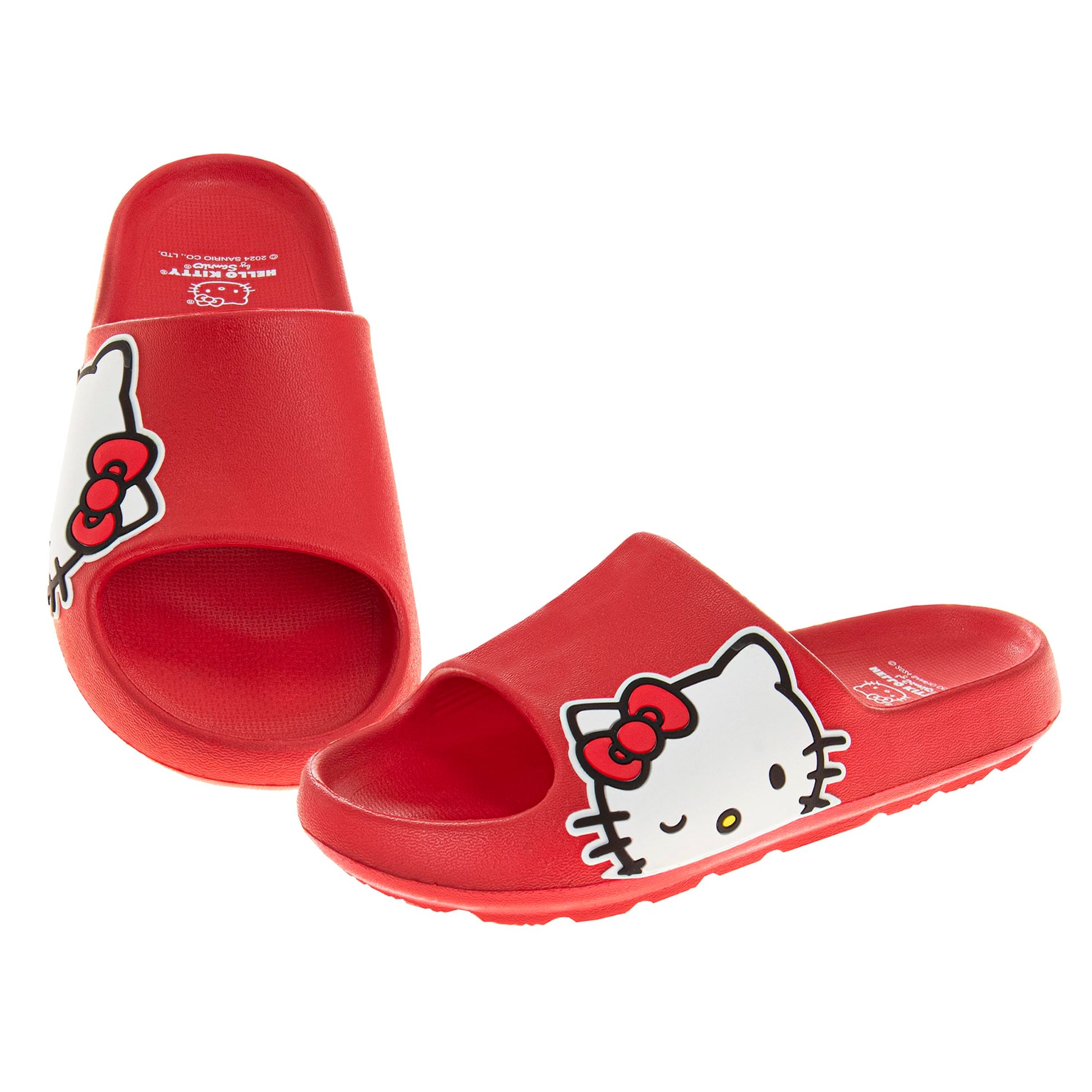 Josmo Hello Kitty Slides Open Toe Sandals - Kids Girls Summer Beach Water Pool Shoes - (Little Kid - Big Kid)