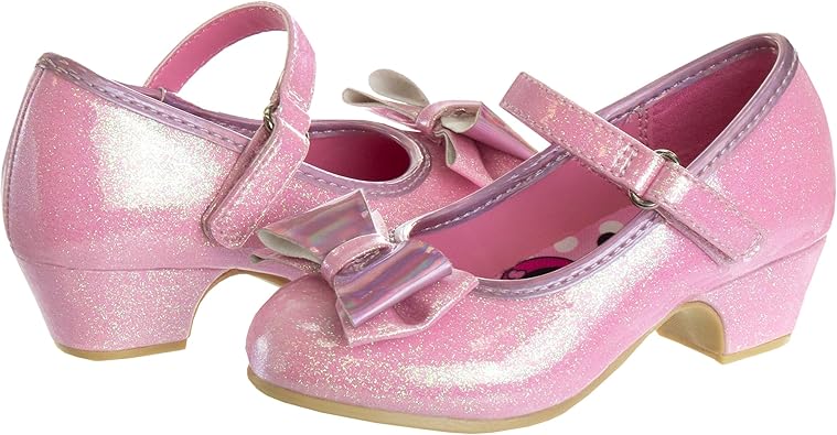 Zapatos de Minnie Mouse - Zapatos Mary Jane planos con tiras y lazo para niñas - Zapatos sin cordones para disfrazarse, fiestas escolares, bebés y niños pequeños