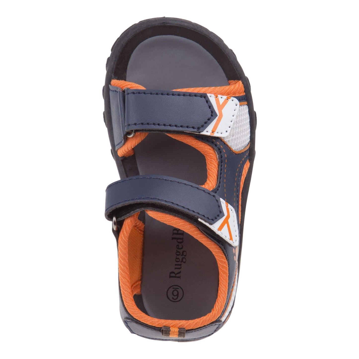 Rugged Bear Kids Boys Girls Open-Toe Outdoor Sport Water Sandals - beach pool slide adjustable strap shoes athletic summer, Black Cloud Grey (5 Medium, Toddler)