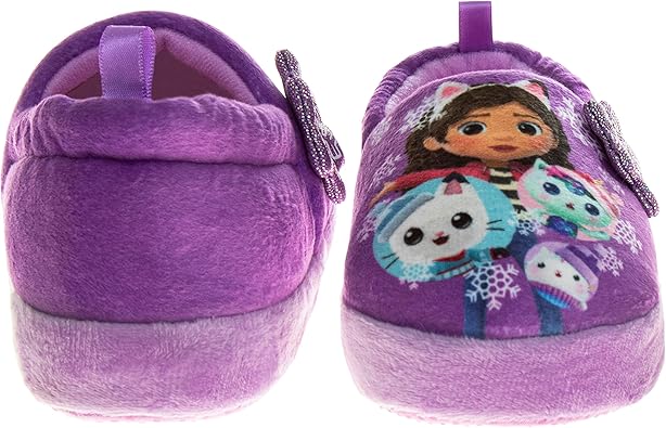 Pantuflas de casa de muñecas de Gabby para niñas - Lindas pantuflas de casa de interior de Gabby, ligeras, cálidas y cómodas, de felpa con forma de gatito (tallas para niñas pequeñas)