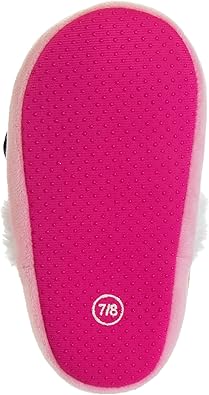 Josmo Kids Girls Minnie Mouse Slippers Indoor House Shoes Warm Plush Slipons - Fuchsia Purple (Toddler - Little Kid)