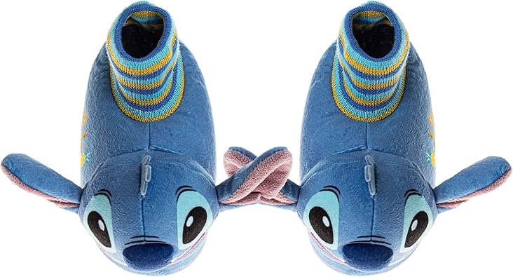 Disney Kids Lilo and Stitch Slippers for Girls - Stitch Plush Warm Soft Aline Comfy Lightweight House Shoes (toddler/little kid)