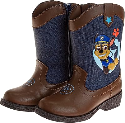 Josmo Kids Paw Patrol Cowboy Boots - Chase and Marshall Calf High Western Country Cow Boy Boot (Toddler - Little Kid)