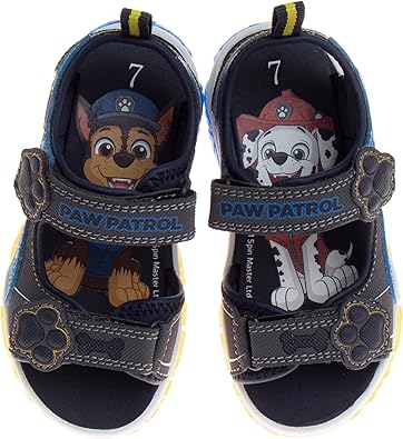 Sandalias de Nickelodeon Paw Patrol con luces LED y punta abierta para el agua de Chase Marshall (para niños pequeños)