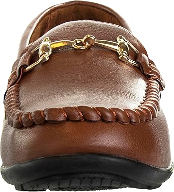 Josmo Boys Moccasin Driving Loafers - Casual Dress Penny Slip On Boat Shoes (Toddlers - Little Kids - Big Kids)