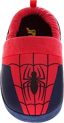 Pantuflas de Spider-Man de Marvel para niños - Zapatillas de casa de Spidey para interiores cómodas y afelpadas (para niños pequeños)