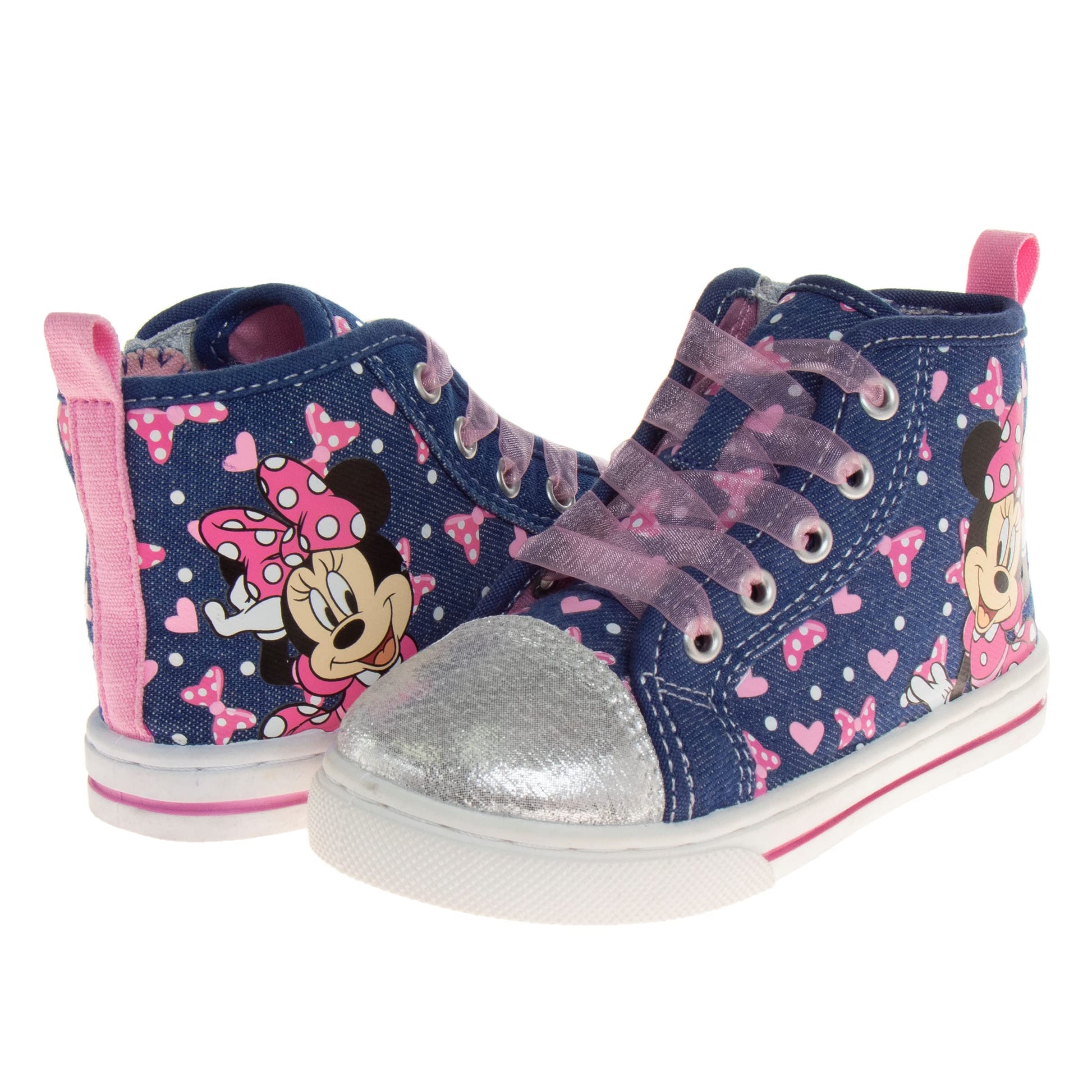 Zapatillas deportivas informales de lona con diseño de Minnie Mouse de Disney (para niños pequeños)