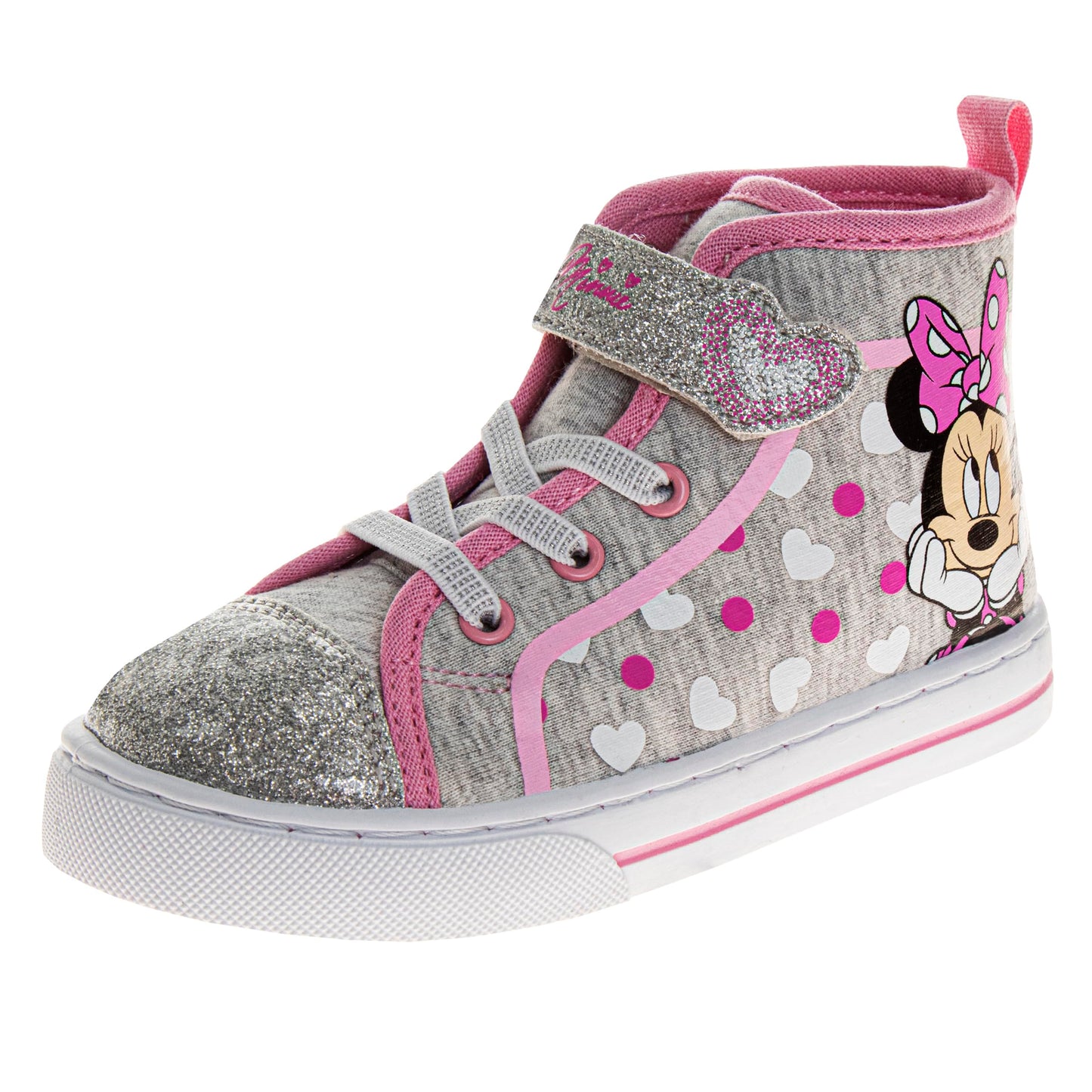 Disney Minnie Mouse Shoes Casual Canvas - Slip on Athletic Sneakers - (Toddler - Little Kids)