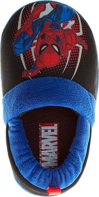 Pantuflas de Spider-Man de Marvel para niños - Zapatillas de casa de Spidey para interiores cómodas y afelpadas (para niños pequeños)