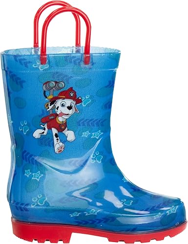 Botas de lluvia impermeables con asa fácil de tirar para niños de Paw Patrol (para bebés y niños pequeños)