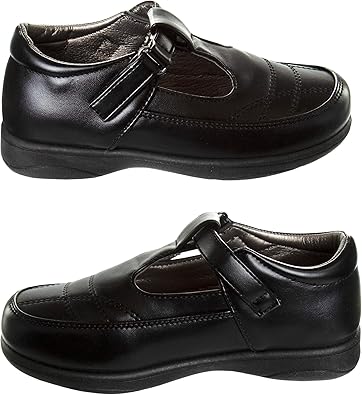 Zapatos Mary Jane para niñas de French Toast, planos, para uniforme escolar, con tirantes, para vestir formales, sin cordones, color negro (talla 5 para niños pequeños)