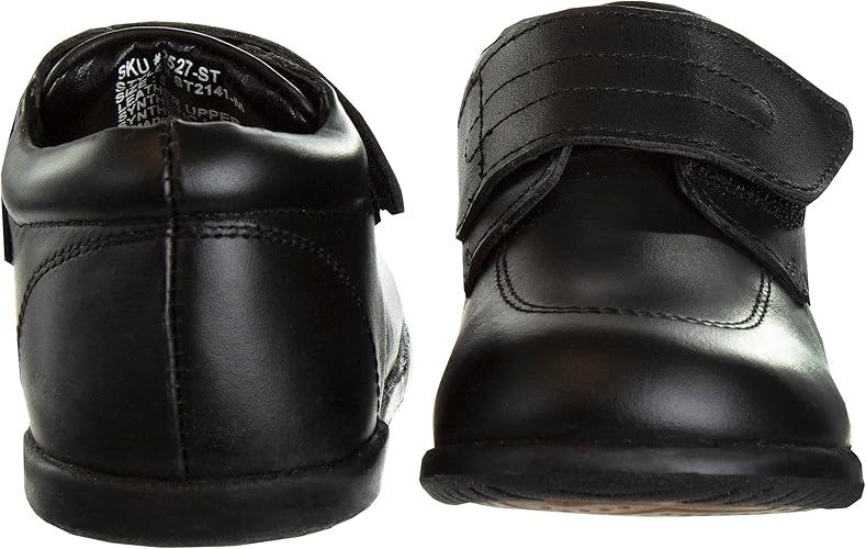 Josmo Smart Step - Zapatos para caminar para bebés, primeros pasos, botas de vestir de cuero, suela antideslizante, caña alta, color negro (talla 3 para bebés)