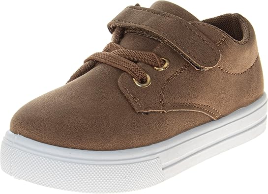 Zapatillas de deporte para niño French Toast sin cordones - Zapatillas deportivas informales de lona para niños - Negro (talla 5 para niños pequeños)