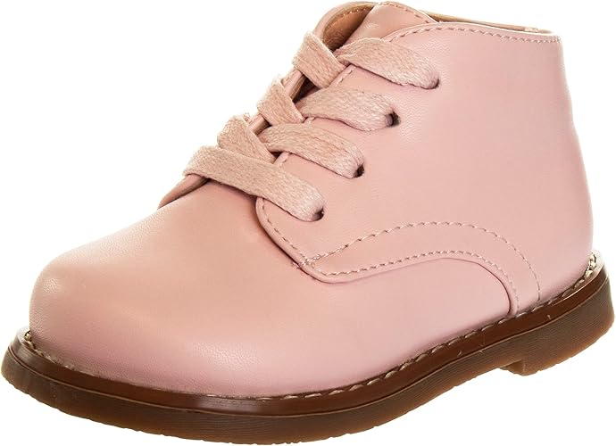 Josmo Baby - Zapatos unisex para caminar para niños y niñas, botas de vestir sintéticas ligeras, suela antideslizante, caña alta, color negro (talla 2 para bebés)