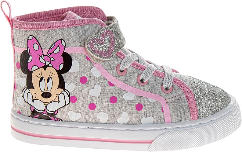 Disney Minnie Mouse Shoes Casual Canvas - Slip on Athletic Sneakers - (Toddler - Little Kids)