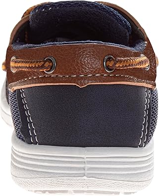 Zapatos para niños Josmo: mocasines náuticos informales (para niños pequeños/niños grandes), talla 5 para niños pequeños, hebilla cuadrada negra