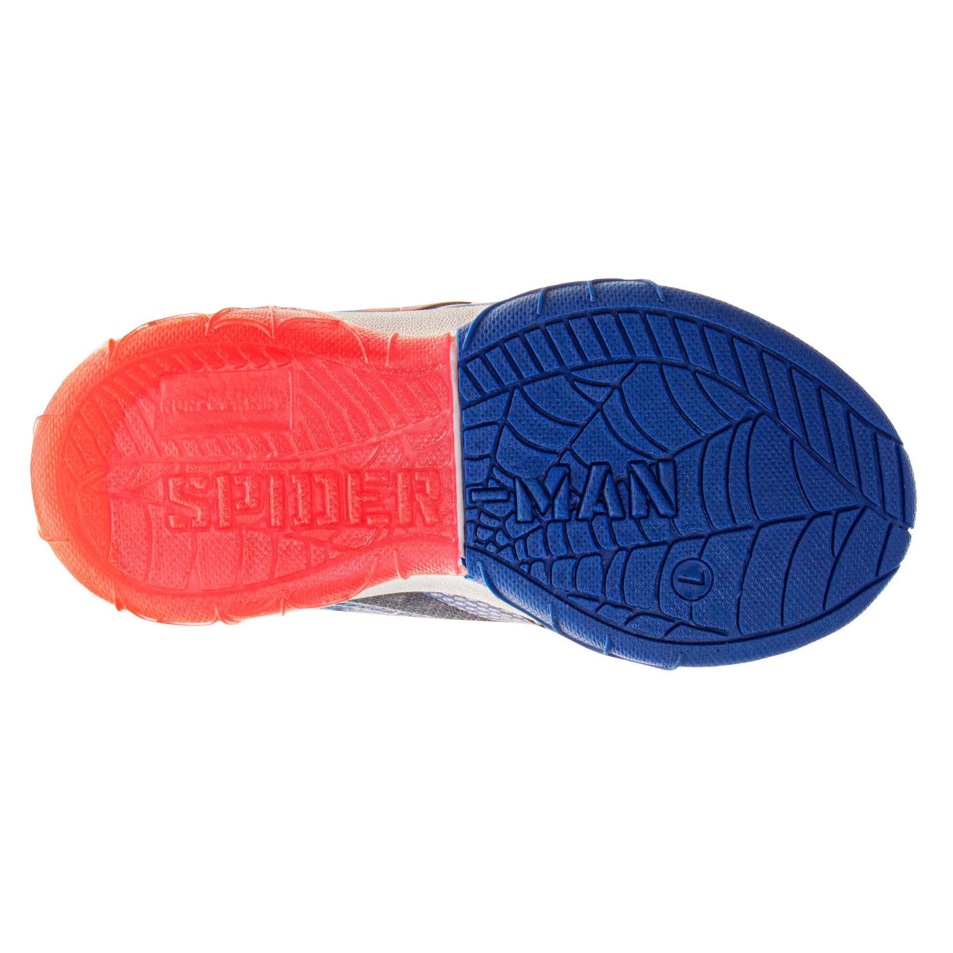 Zapatillas de deporte sin cordones de Spider Man de Marvel para niños - Zapatillas de deporte casuales con cierre de correa fácil de poner y quitar de Spiderman - Azul rojo (talla para niños pequeños)