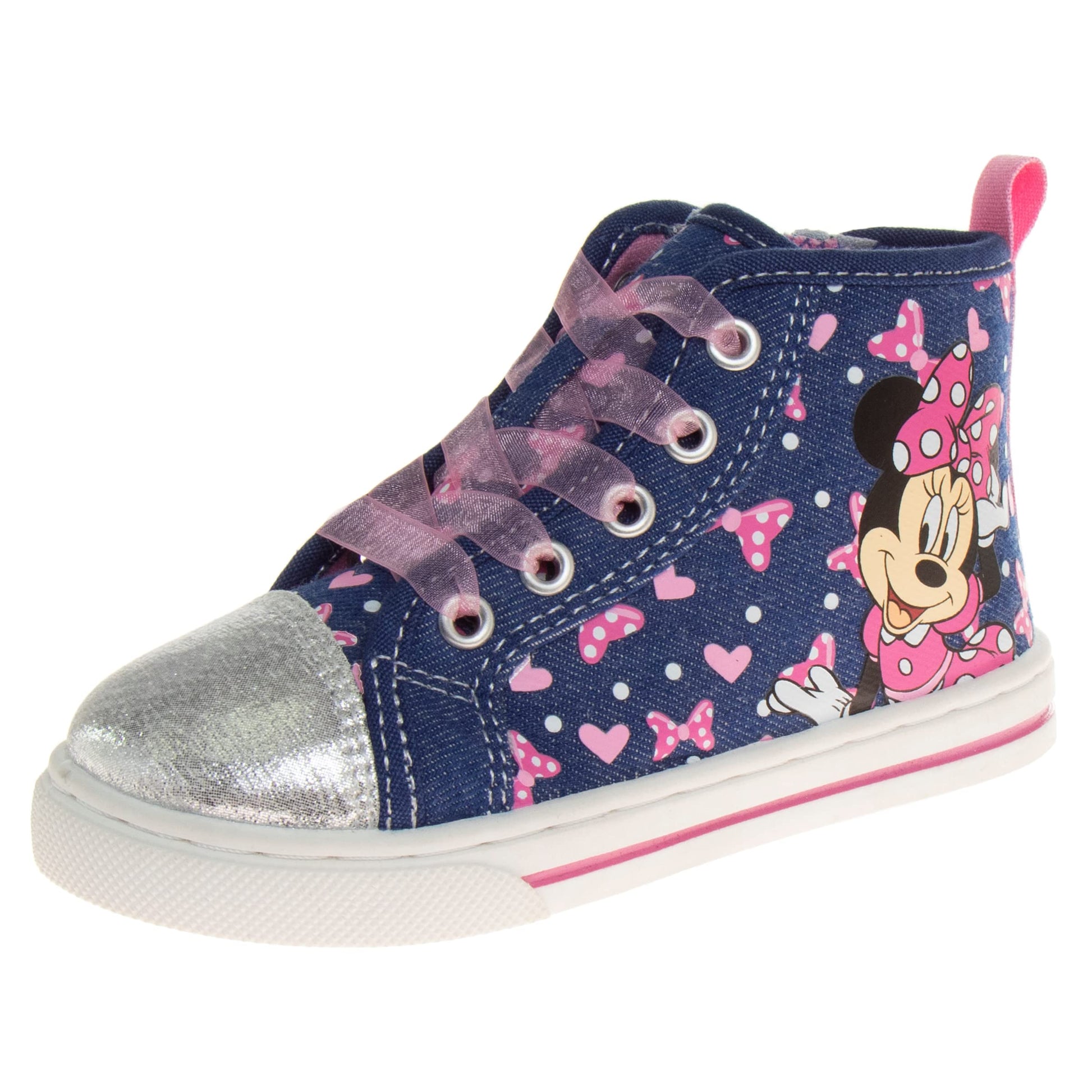 Disney Minnie Mouse Shoes Casual Canvas - Slip on Athletic Sneakers - (Toddler - Little Kids)