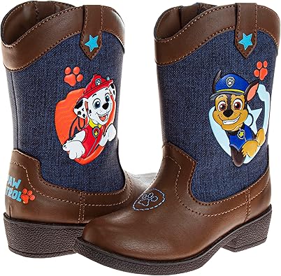 Josmo Kids Paw Patrol Cowboy Boots - Chase and Marshall Calf High Western Country Cow Boy Boot (Toddler - Little Kid)