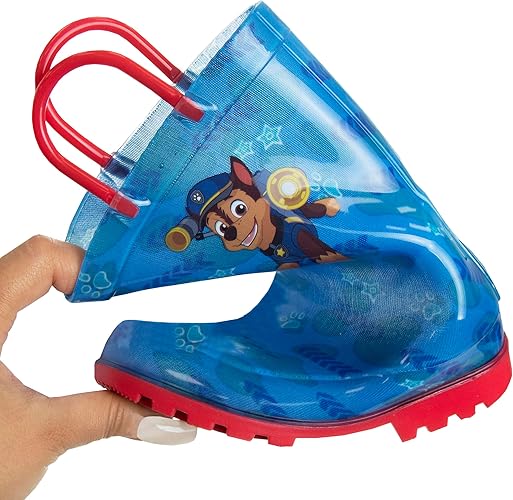 Botas de lluvia impermeables con asa fácil de tirar para niños de Paw Patrol (para bebés y niños pequeños)