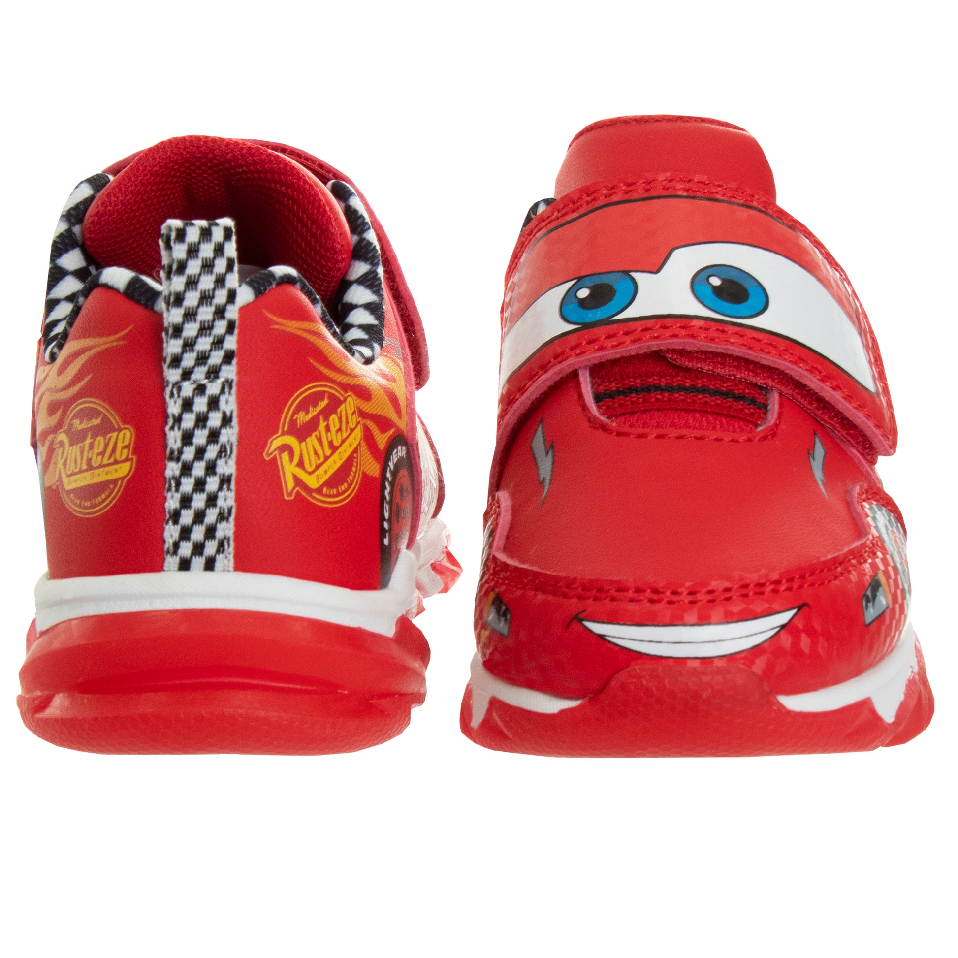 Zapatillas deportivas con luces LED de Disney Pixar Cars: zapatillas ligeras y transpirables de Lightning McQueen para niños (talla para niños pequeños)