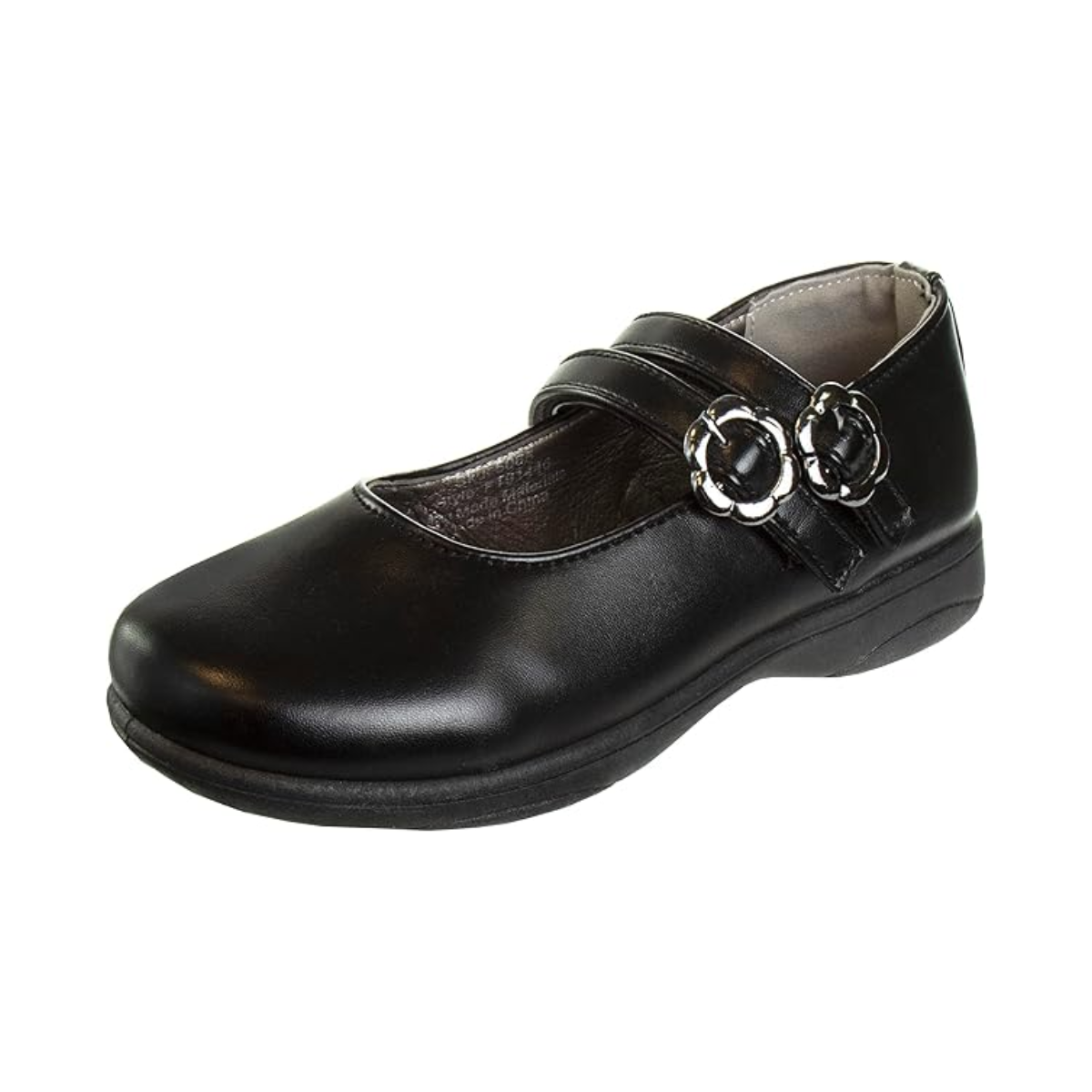 Zapatos Mary Jane para niñas de French Toast, planos, para uniforme escolar, con tirantes, para vestir formales, sin cordones, color negro (talla 5 para niños pequeños)