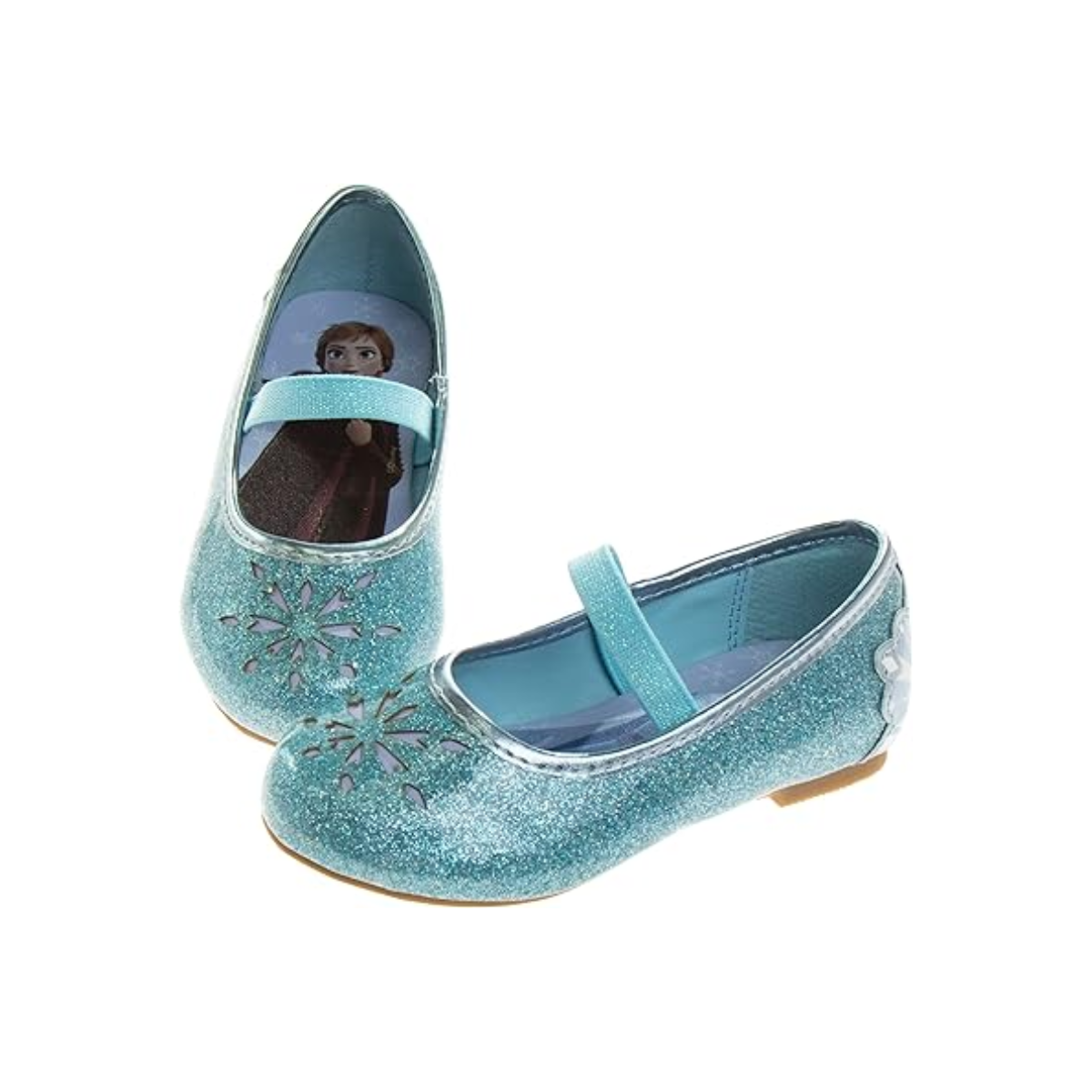 Disney Frozen Mary Jane Flats - Zapatos sin cordones con personajes de princesas para niños (bebés/niños pequeños)