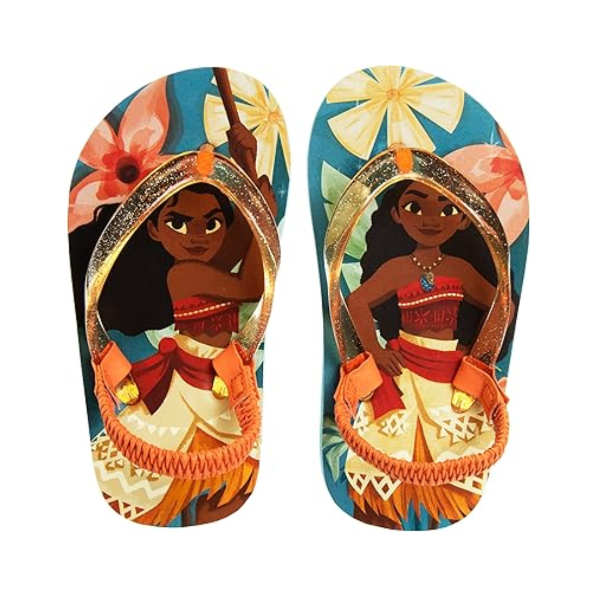 Sandalias con chanclas de personajes de Disney Moana, zapatos para el agua para niños, chanclas de playa, sandalias de verano sin cordones de secado rápido (para niños pequeños y bebés)