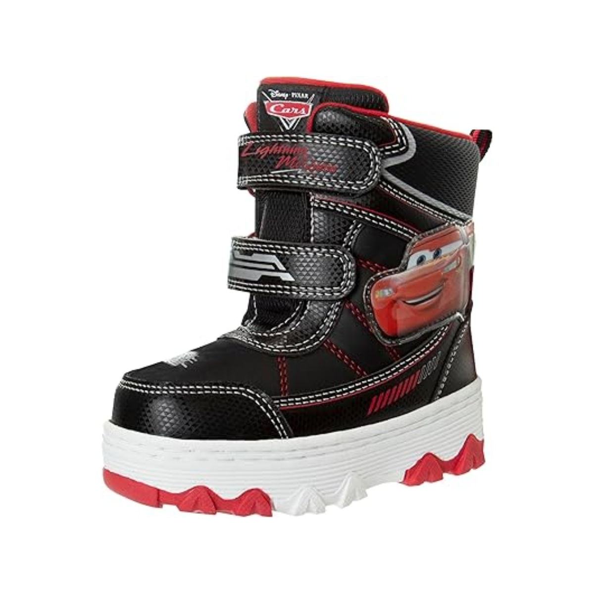 Botas de nieve de Cars Lightning Mcqueen: botas de invierno resistentes al agua para niños (bebés y niños pequeños)