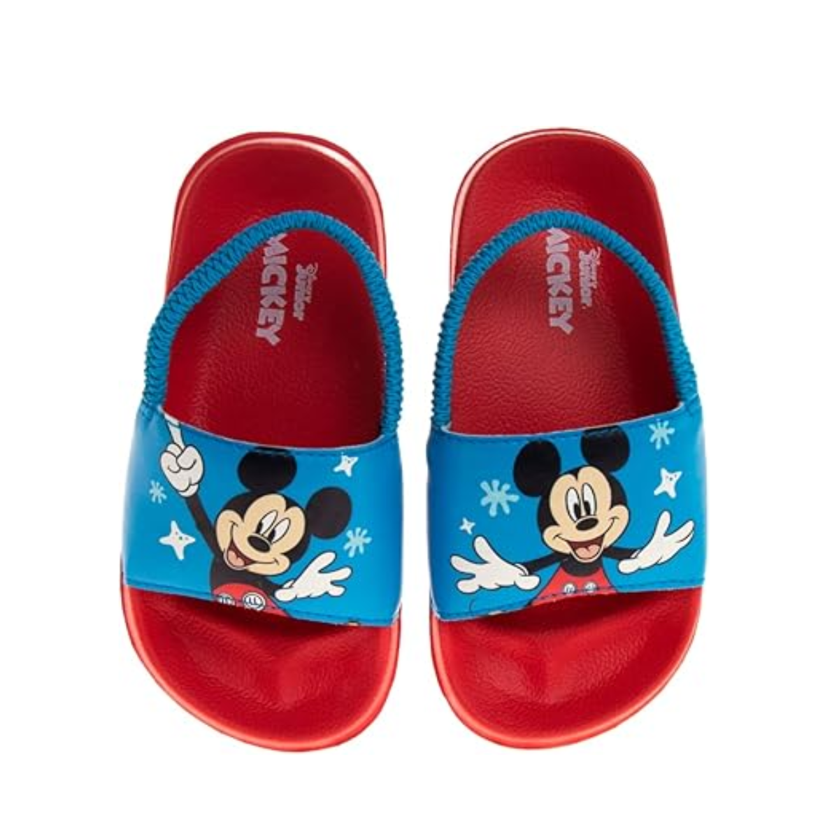 Sandalias de playa con tiras traseras y diseño de Mickey Mouse de Disney (para niños pequeños y bebés)