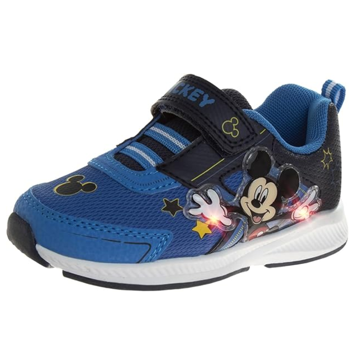 Zapatos de Mickey Mouse para niños: zapatillas sin cordones, con luces y sin cordones (para niños pequeños)