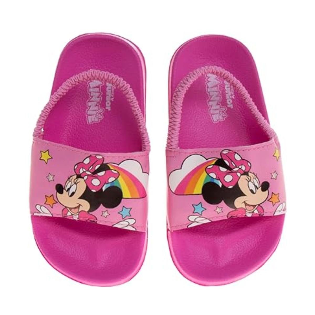 Sandalias de playa con tiras en la parte posterior y diseño de Minnie Mouse de Disney (para niños pequeños y bebés)