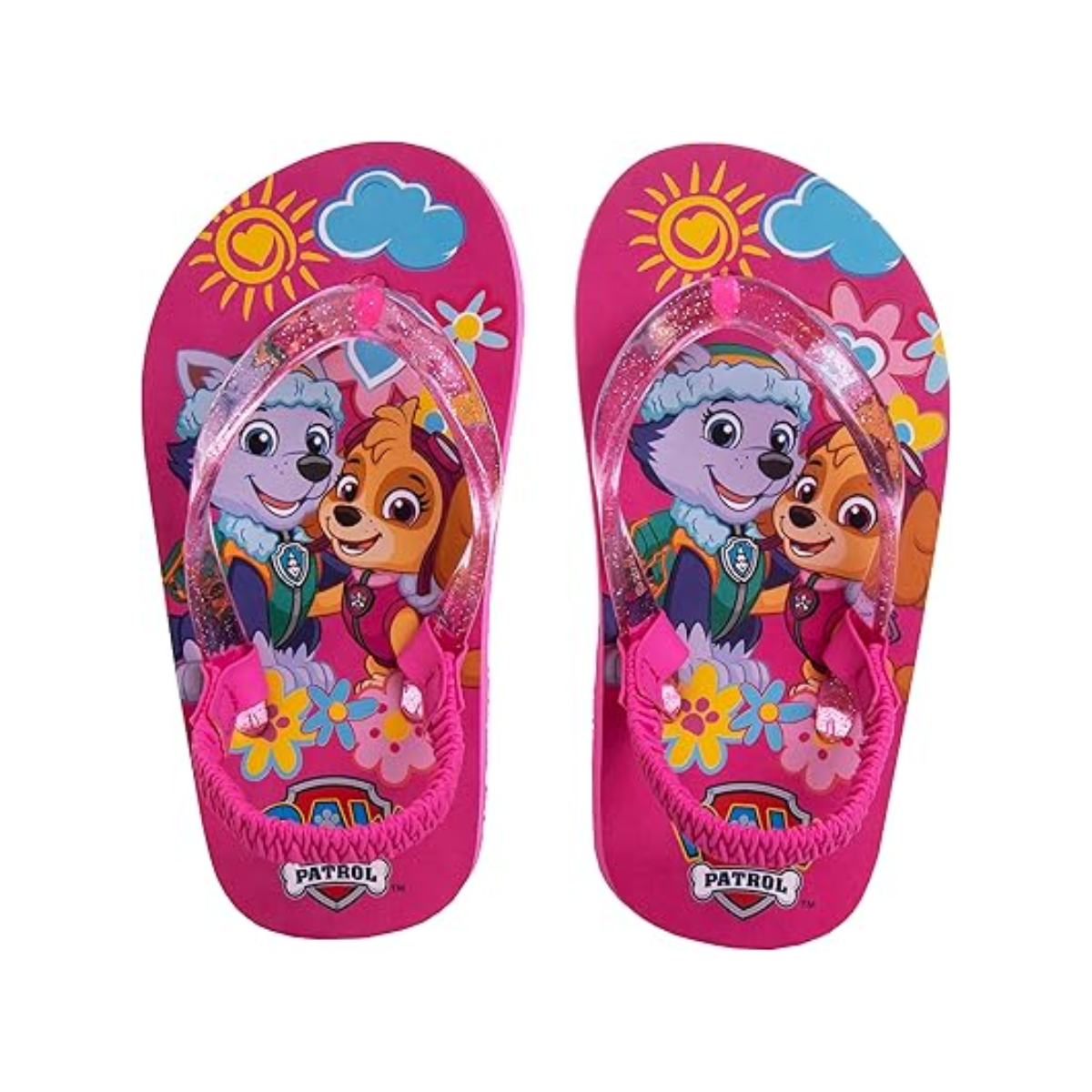 Nickelodeon Paw Patrol Flip Flop Sandals for kids girls - Skye Everest Slip-on Swim Pool Slides Quick Dry Water Shoes with Backstrap - Pink (Toddler - Little Kid)