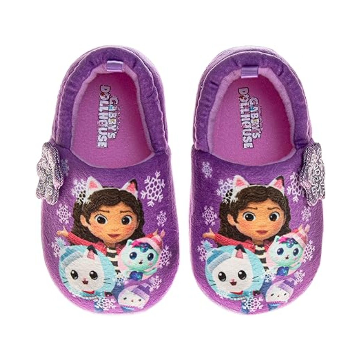 Pantuflas de casa de muñecas de Gabby para niñas - Lindas pantuflas de casa de interior de Gabby, ligeras, cálidas y cómodas, de felpa con forma de gatito (tallas para niñas pequeñas)