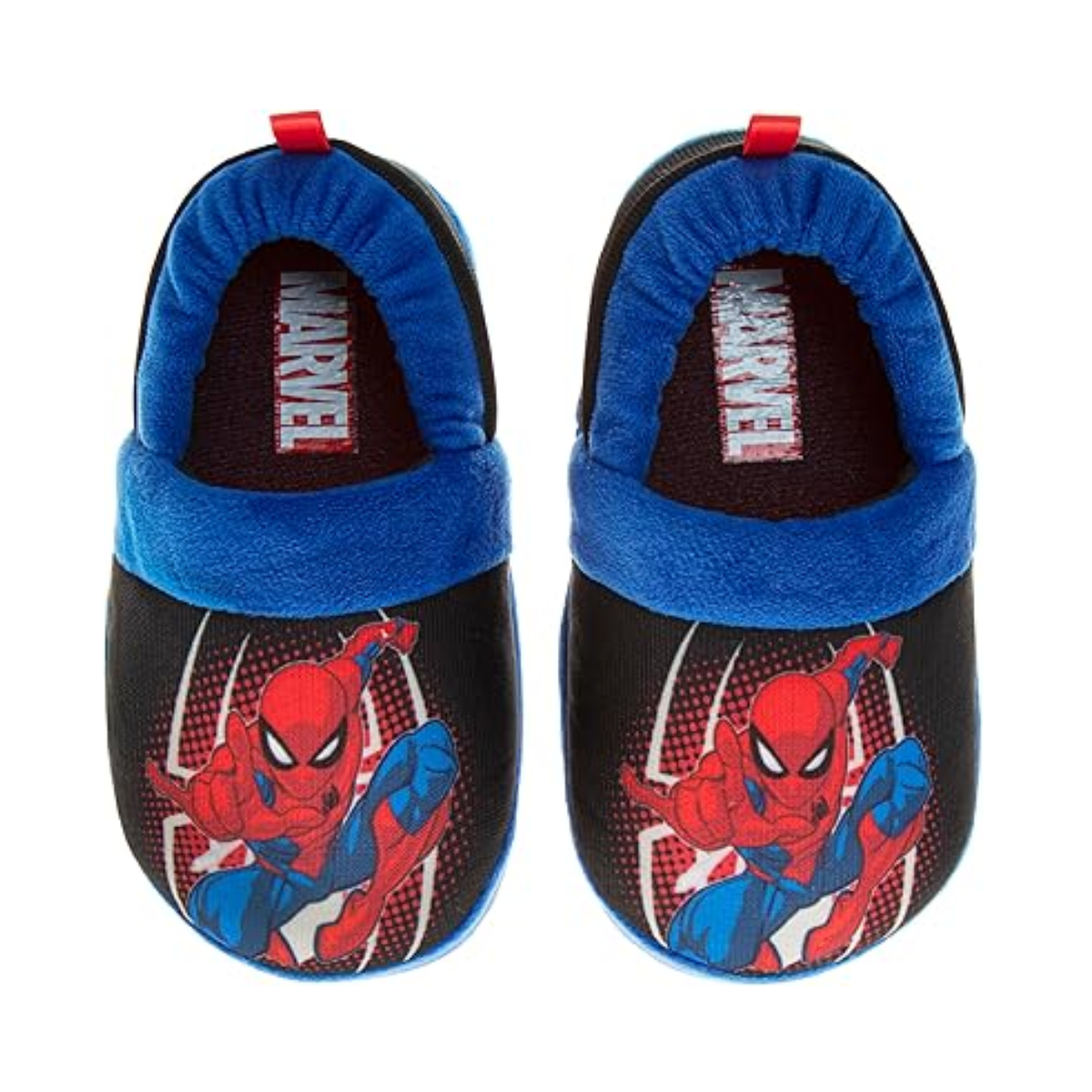 Pantuflas de Spider-Man de Marvel para niños - Zapatillas de casa de Spidey para interiores cómodas y afelpadas (para niños pequeños)