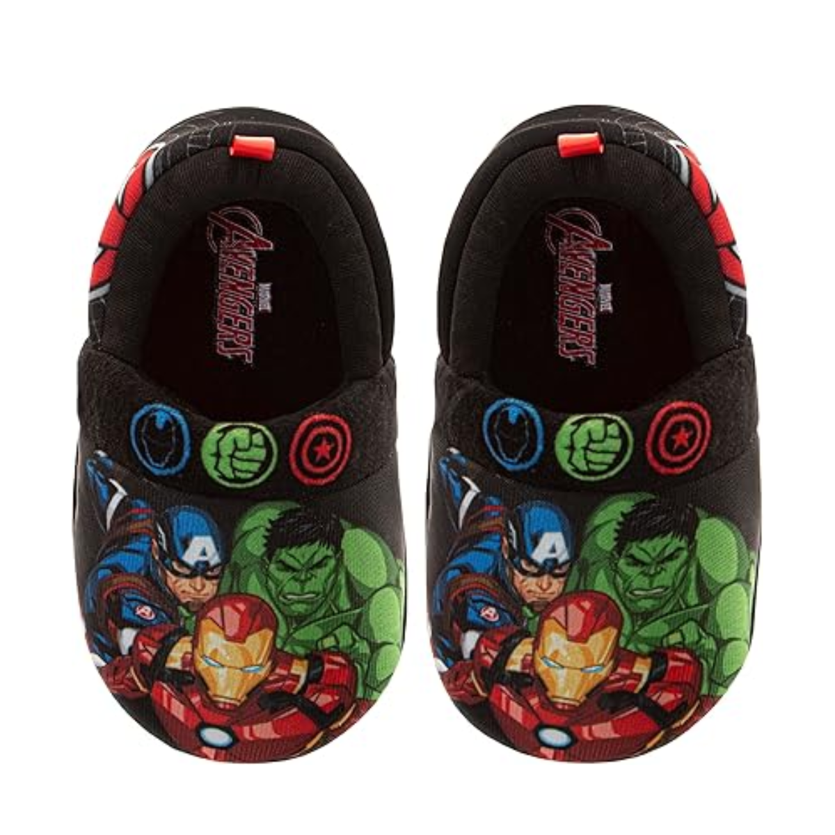 Pantuflas de Marvel Avengers para niños - Zapatillas de casa de Capitán América, Hulk, Thor, cómodas pantuflas de felpa para interiores (para niños pequeños)